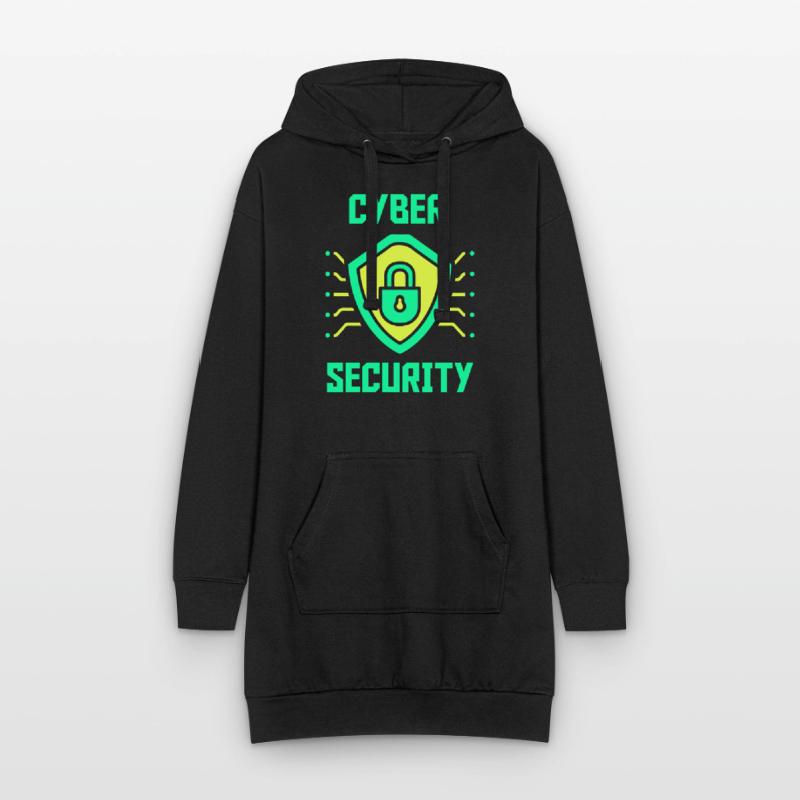 Cybersecurity IT Sicherheit Hacker Hack Hacking Hoodie-Kleid