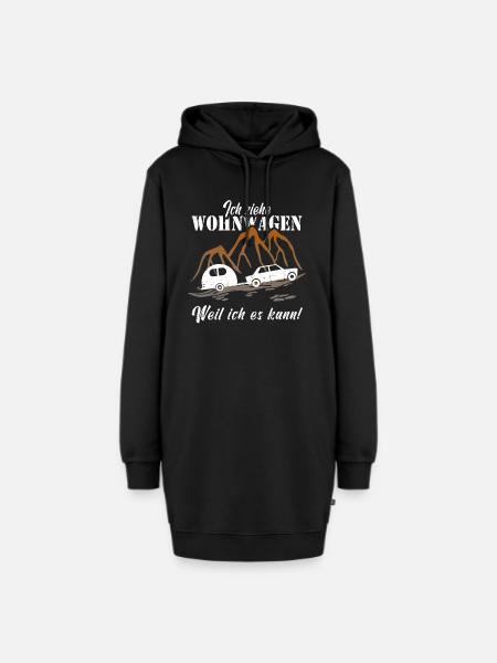 Ich ziehe Wohnwagen weil ich es kann - Camping - Hoodie-Kleid - Schwarz