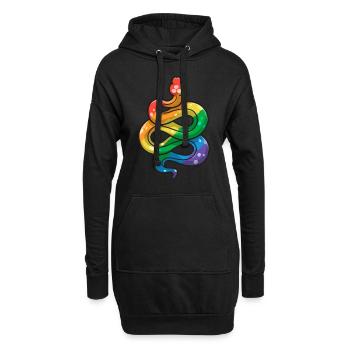 LGBT Pride Snake DRAPEAU LGBTQ Couleurs Gay Pride - Sweat-shirt à capuche long Femme - noir - Devant