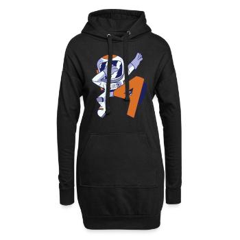4. Geburtstag Astronaut 4 Jahre Space Galaxy - Hoodie-Kleid - Schwarz - Vorne