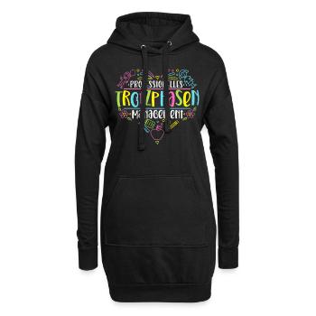 Erzieherin Kindergärtnerin - Hoodie-Kleid - Schwarz - Vorne