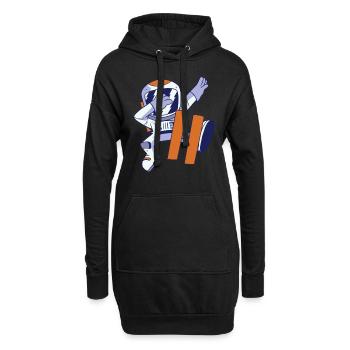 11. Geburtstag Astronaut 11 Jahre Weltraumgalaxie - Hoodie-Kleid - Schwarz - Vorne