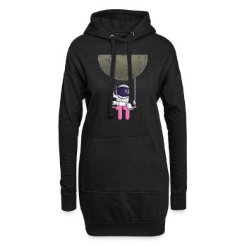 11. Geburtstag Astronaut 11 Jahre Weltraumgalaxie - Hoodie-Kleid - Schwarz - Vorne