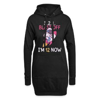 3..2..1.. Blast Off - J’ai 12 ans maintenant - 12e anniversaire - Sweat-shirt à capuche long Femme - noir - Devant