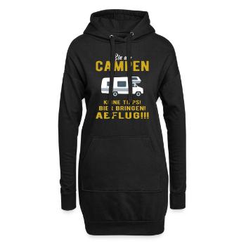 Wohnmobil Bin am Campen Womo - Hoodie-Kleid - Schwarz - Vorne