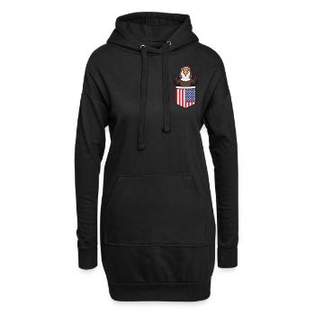 Adler USA Unabhängigkeitstag Amerika - Hoodie-Kleid - Schwarz - Vorne
