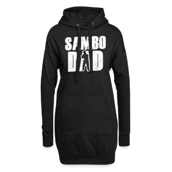 Sambo Papa Kampfkunst Trainer Training Kampfsport - Hoodie-Kleid - Schwarz - Vorne