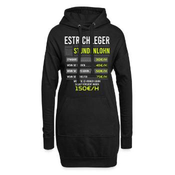 Estrichleger Spruch Arbeitsshirt Kollegen Geschenk - Hoodie-Kleid - Schwarz - Vorne