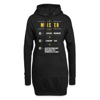 Ich Habe Immer Recht Meister Beruf Paragraphen - Hoodie-Kleid - Schwarz - Vorne