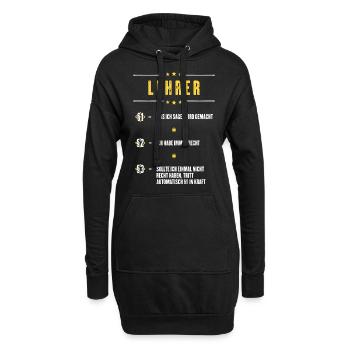 Ich Habe Immer Recht Lehrer Beruf Paragraphen - Hoodie-Kleid - Schwarz - Vorne