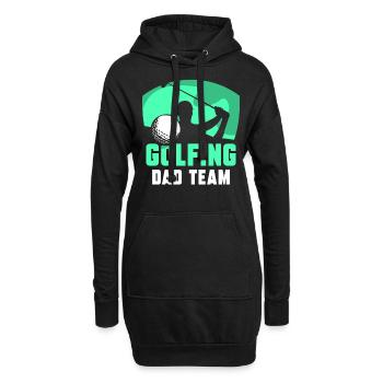 Golf Papa Équipe Golfeur Père Fête des Pères Papa - Sweat-shirt à capuche long Femme - noir - Devant