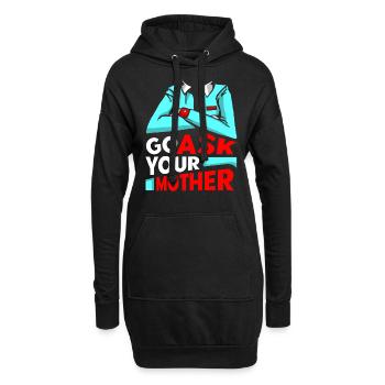 Allez demander à votre maman papa papa papa vos paroles - Sweat-shirt à capuche long Femme - noir - Devant