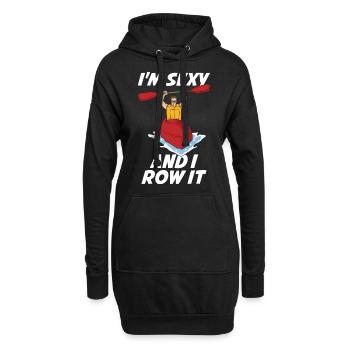 Dans Sexy et je rame it Kayak cadeau - Sweat-shirt à capuche long Femme - noir - Devant