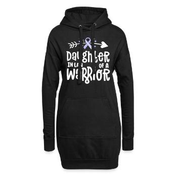Schwiegertochter eines Kriegers - Hoodie-Kleid - Schwarz - Vorne