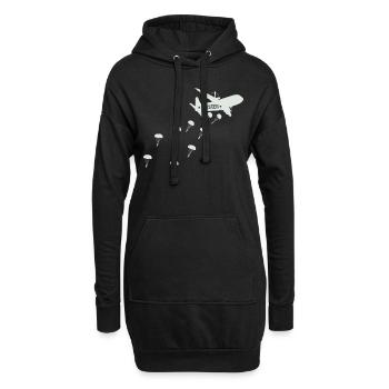 Saut d’avion Parachutiste Jumpmaster - Sweat-shirt à capuche long Femme - noir - Devant