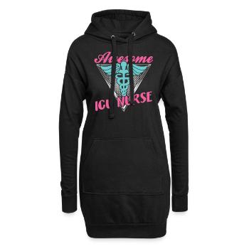 Grande infirmière en soins intensifs Soins intensifs - Sweat-shirt à capuche long Femme - noir - Devant