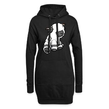 Walliser Schwarznasenschaf Schafe - Hoodie-Kleid - Schwarz - Vorne