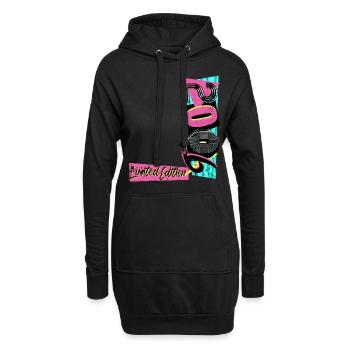 Édition limitée 2006 Année 2006 Années 80 90 - Sweat-shirt à capuche long Femme - noir - Devant