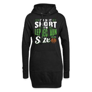 Ich Bin Nicht Klein Ich Habe Kobold Größe Ire - Hoodie-Kleid - Schwarz - Vorne