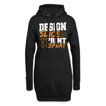 3D Drucken 3D-Druck-Liebhaber 3D-Drucker Cnc - Hoodie-Kleid - Schwarz - Vorne