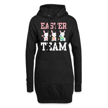 Oster Team Osterfest Ostern Osterei Osterhase - Hoodie-Kleid - Schwarz - Vorne