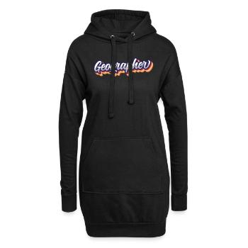 Geograph Geographiestudent Geographie Beruf - Hoodie-Kleid - Schwarz - Vorne