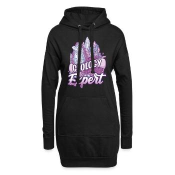 Profession d’expert en géologie Géologue Étudiant en géologie - Sweat-shirt à capuche long Femme - noir - Devant