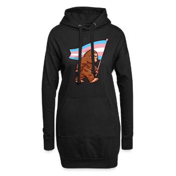 Bigfoot Transgender Pride Trans Flag Couleurs - Sweat-shirt à capuche long Femme - noir - Devant