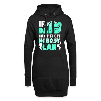 Si papa ne peut pas le réparer, personne ne peut le réparer - Sweat-shirt à capuche long Femme - noir - Devant
