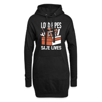 Les systèmes d’échappement bruyants sauvent des vies aux mécaniciens automobiles - Sweat-shirt à capuche long Femme - noir - Devant