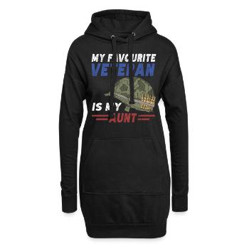 Mon vétéran préféré est ma tante militaire - Sweat-shirt à capuche long Femme - noir - Devant