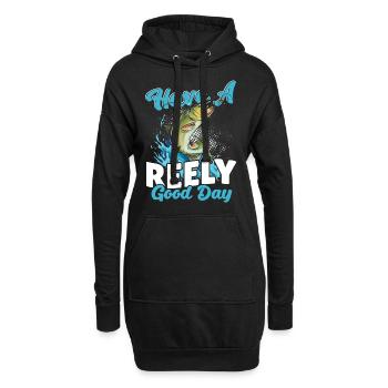 Passez une bonne journée de pêche à la pêche - Sweat-shirt à capuche long Femme - noir - Devant