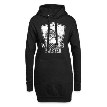 Meister Im Ringen Ringer Ringkampf Wrestler - Hoodie-Kleid - Schwarz - Vorne