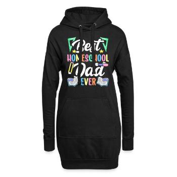 Bester Homeschool Papa Aller Zeiten Homeschooling - Hoodie-Kleid - Schwarz - Vorne