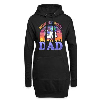 Homeschool Papa Vater Homeschooling Vatertag - Hoodie-Kleid - Schwarz - Vorne