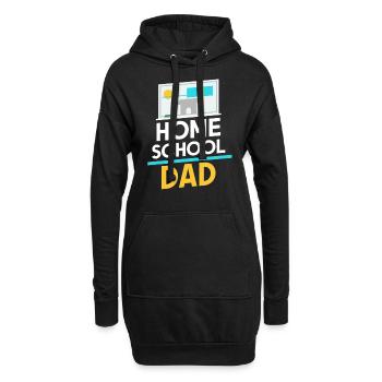 Homeschooling Papa Vatertag Homeschool Vater - Hoodie-Kleid - Schwarz - Vorne