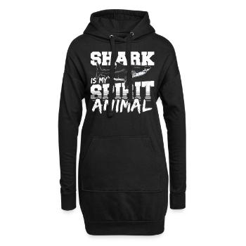 Shark Is My Spirit Animal Shark Fin Ocean Fish - Hoodie-Kleid - Schwarz - Vorne