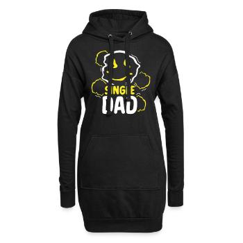 Père célibataire Papa monoparental Papa - Sweat-shirt à capuche long Femme - noir - Devant