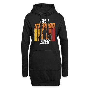Bester Stiefvater Aller Zeiten Stiefpapa Stepdad - Hoodie-Kleid - Schwarz - Vorne