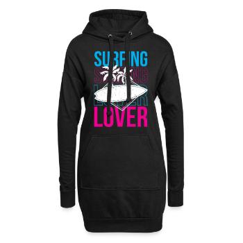 Amateurs de surf Surfeur Planche de surf - Sweat-shirt à capuche long Femme - noir - Devant
