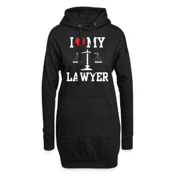 J’adore Mon avocat Avocat Avocat Avocat - Sweat-shirt à capuche long Femme - noir - Devant