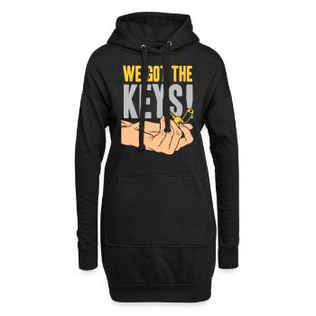 Nous avons l’hôte propriétaire clé - Sweat-shirt à capuche long Femme - noir - Devant