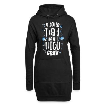 Stolzer Vater eines NICU-Absolventen - Hoodie-Kleid - Schwarz - Vorne