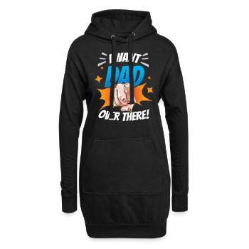 Ich Will Das Da Drüben Papa Vater Tag Vater Papi - Hoodie-Kleid - Schwarz - Vorne