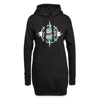 Geograph Beruf Geographie Geographiestudent - Hoodie-Kleid - Schwarz - Vorne