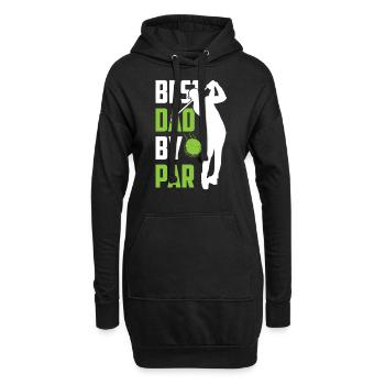 Meilleur papa par golf Père Papa Fête des pères Papa - Sweat-shirt à capuche long Femme - noir - Devant