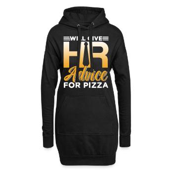 Personalwesen Pizza Ressources humaines Personaler RH - Sweat-shirt à capuche long Femme - noir - Devant