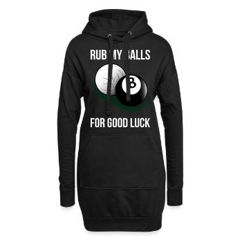 Rub My Balls For Good Luck Billard Geschenk - Hoodie-Kleid - Schwarz - Vorne