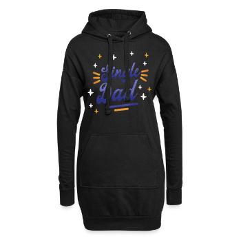 Père célibataire Papa Monoparental Papa - Sweat-shirt à capuche long Femme - noir - Devant