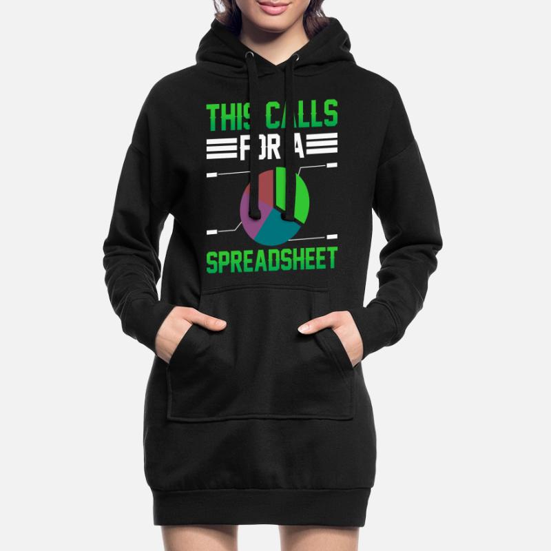 Cela nécessite un comptable de table de table de feuille de calcul Sweat-shirt à capuche long Femme